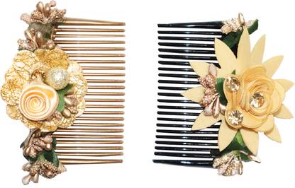 VAGHBHATT Multicolor Pack of 2 Acrylic Comb Indo Western Fancy Hair Clip/Side Pin/Comb Pin/Jooda Pin Hair Accessories with Cloth Flower for Women and Girls Hair Clip Price in India - Buy VAGHBHATT VAGHBHATT Multicolor Pack of 2 Acrylic Comb Indo Western Fancy Hair Clip/Side Pin/Comb Pin/Jooda Pin Hair Accessories with Cloth Flower for Women and Girls Hair Clip Price in India - Buy VAGHBHATT