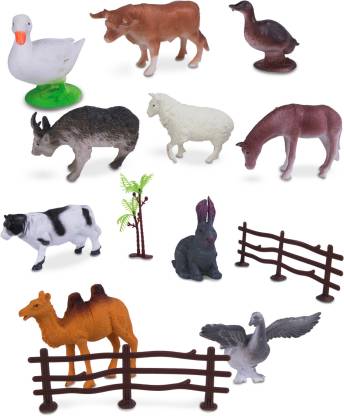 higadget Play Set for Kids, Farm Animal Toys, Animal Farm - Play Set for  Kids, Farm Animal Toys, Animal Farm . Buy cow, duck, horse, camel, chicken,  rabit, mule, bull toys in