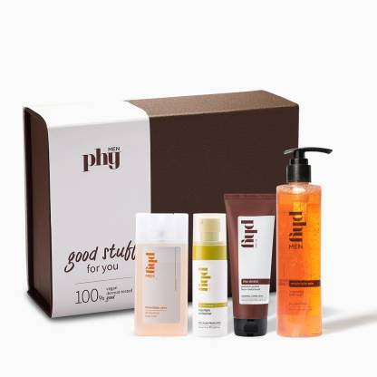 Phy Office Essentials Gift Set for Men - All Skin Types | Set of 4 (Face &