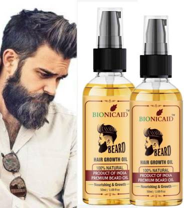 BIONICAID Royal Look Beard Oil- MANHOOD AT ITS BEST(100% Organic) Combo  pack of 2 bottles Beard Growth Oil- For Beard Growth, Style & Shine beard  oil Hair Oil - Price in India,