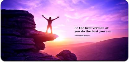Ryca Be The Best Version Of You Do The Best You Can- Inspirational Quotes  Wallpaper 3D Design High Resolution Desk Pad With Non-Slip Base For  Gaming||PC||Laptop||Keyboard Mousepad - Ryca : 