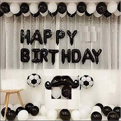 Happy Birthday Balloons Black And White Flipkart.com | Party Hub Solid Solid Happy Birthday Foil Balloon Set Of 114 Balloons 13 Happy Birthday Foil Balloon 1 Mustache Foil Balloon 36" 100 Black White Metallic Balloon Balloon - Balloon