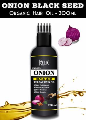 RELTO Trustworthy Onion Black Seed Hair Oil Preventing Hair Loss &  Promoting Hair Growth, Active Hair Growth Booster Ingredients using  Intensive Root Therapy (MINERAL, HEXANE, COLOUR, SILICON, FRAGRANCE FREE) Hair  Oil -