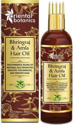 Oriental Botanics Bhringraj & Amla Hair Oil With Comb Applicator, 200ml -  Promotes Healthy, Voluminous & Smooth Hair Hair Oil - Price in India, Buy  Oriental Botanics Bhringraj & Amla Hair Oil