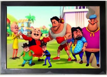 Motu Patlu Jhatka Boxer John Glass HD Poster Framed 14x20 Inch Photoframe  Paper Print - Children posters in India - Buy art, film, design, movie,  music, nature and educational paintings/wallpapers at 