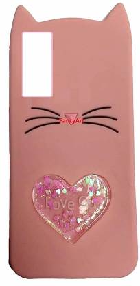 KARENCY Back Cover for reno 4 pro Love Cat Heart Design Meow Ear Kitty (Special's Girls Soft Silicon Cover)