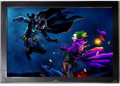 Batman vs Joker Movie Framed HD Poster for Room 14x20 Inch Paper Print - Movies posters in India - Buy art, film, design, movie, music, nature and educational paintings/wallpapers at Batman vs Joker Movie Framed HD Poster for Room 14x20 Inch Paper Print - Movies posters in India - Buy art, film, design, movie, music, nature and educational paintings/wallpapers at