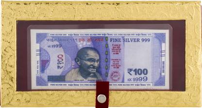 Motilal And Sons Jewellers Guaranteed 999 Pure Silver 100 Rs For Gifting With Velvet Cover Silver Note Price In India Buy Motilal And Sons Jewellers Guaranteed 999 Pure Silver 100 Rs