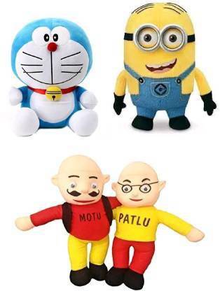 vg enterprises All time favourite cartoons combo of Motu Patlu, Doraemon and Minion special for kids - 20 cm - All time favourite cartoons combo of Motu Patlu, Doraemon and Minion special vg enterprises All time favourite cartoons combo of Motu Patlu, Doraemon and Minion special for kids - 20 cm - All time favourite cartoons combo of Motu Patlu, Doraemon and Minion special