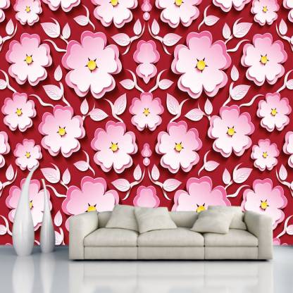 Luxury Floral & Botanical Multicolor Wallpaper Price in India - Buy Luxury  Floral & Botanical Multicolor Wallpaper online at 