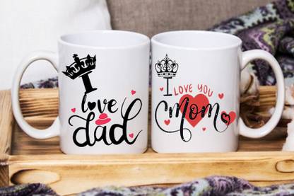 TrendoPrint I Love My Mom And Dad Ideal And Sweet Gift For Daddy Mommy And Mom Dad And Father Mother And Maa Papa And Mummy Papa Printed White Ceramic Coffee Mug Price TrendoPrint I Love My Mom And Dad Ideal And Sweet Gift For Daddy Mommy And Mom Dad And Father Mother And Maa Papa And Mummy Papa Printed White Ceramic Coffee Mug Price
