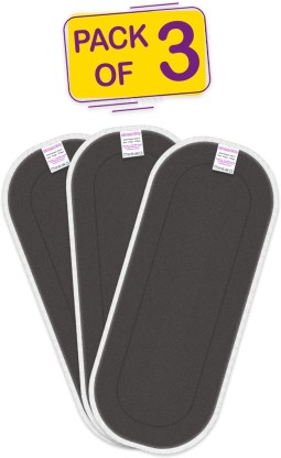 6 Five-Layers Bamboo Charcoal Inserts LilBit Baby 6pcs Pack Washable Reusable Adjustable Pocket Cloth Diaper 