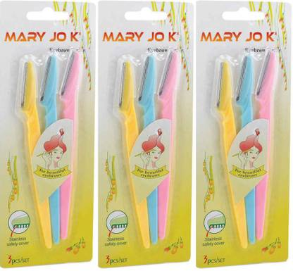 Mary Jo K Original Eyebrow Razor Pack Of 3 With Stainless Steel Price In India Buy Mary Jo K Original Eyebrow Razor Pack Of 3 With Stainless Steel Online In India
