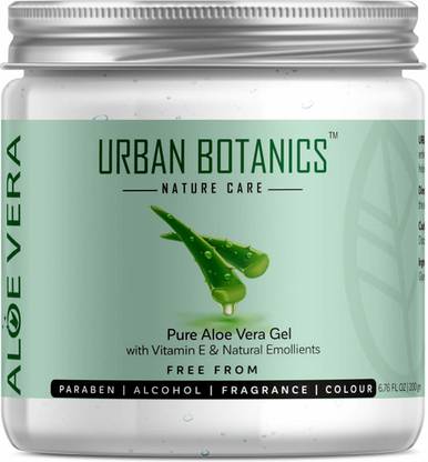 Urbanbotanics Pure Aloe Vera Gel For Skin Hair With Vitamin E Natural Emollients Paraben Free Price In India Buy Urbanbotanics Pure Aloe Vera Gel For Skin Hair With