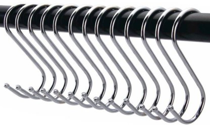 12 x stainless steal large s hooks 100 mm for garden planter tools cloths pots and pans free delivery 