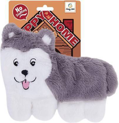 Goofy Tails Puppy Husky Unstuffed Crinkle with Squeaky Plush Toy for Dogs  for Small & Medium Breeds Cotton Squeaky Toy, Plush Toy For Dog Price in  India - Buy Goofy Tails Puppy