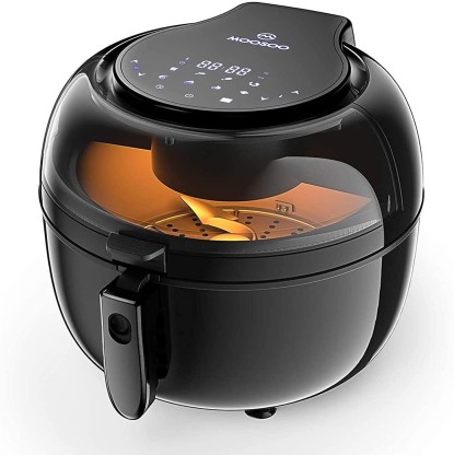 Personal Compact Healthy Fryer w/ Adjustable Temperature Control Black 4 Liter Electric Hot Air Fryer Oven Oilless Cooker 4.2 Quart Air Fryers 