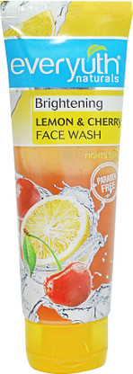 everyuth naturals brightening lemon & cherry face wash