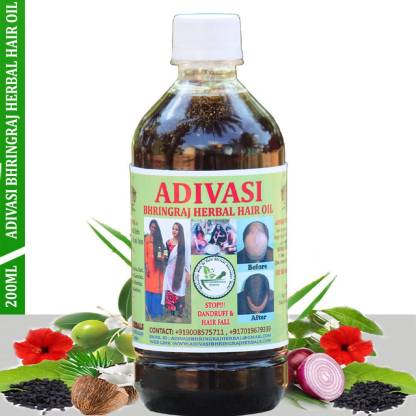 ADIVASI BHRINGRAJ ADVASI_BHRINGRAJ HERBAL HAIR OIL Hair Oil - Price in  India, Buy ADIVASI BHRINGRAJ ADVASI_BHRINGRAJ HERBAL HAIR OIL Hair Oil  Online In India, Reviews, Ratings & Features 
