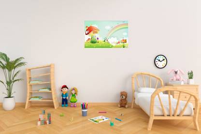 Cartoon House Wall Poster For Kids Room|Decorative wall Interior Poster|Interior wall Poster|Poster for Drawing Room/Kids Room/Study room| Wall posters for living room|Self Adhesive Wall Sticker Poster Paper Print - Nature, Decorative, Floral & Cartoon House Wall Poster For Kids Room|Decorative wall Interior Poster|Interior wall Poster|Poster for Drawing Room/Kids Room/Study room| Wall posters for living room|Self Adhesive Wall Sticker Poster Paper Print - Nature, Decorative, Floral &