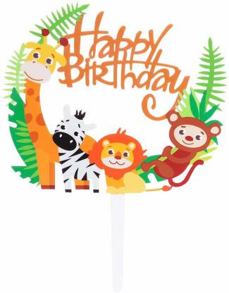 PartyPort Animal Theme Cake Topper Price in India - Buy PartyPort Animal  Theme Cake Topper online at 