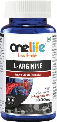 onelife l arginine nitric oxide booster pre workout supplement