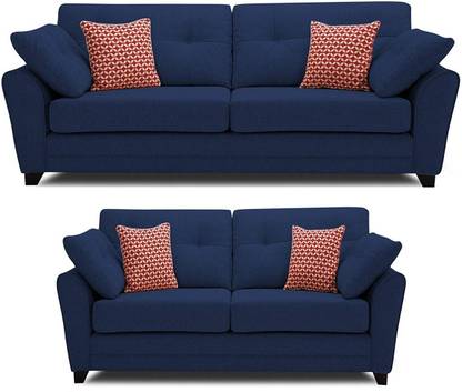 Amruta Fabric 3 2 Blue Sofa Set In India At Flipkart Com Amruta Fabric 3 2 Blue Sofa Set, 70 Queen Sleeper Sofa