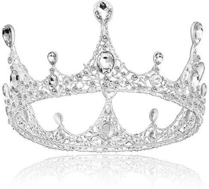 Crystal Queen Round Crown Rhinestone Bridal Tiara Pageant Party Hair Accessories 