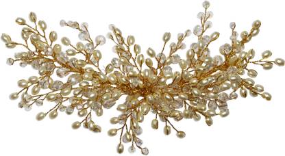 VAGHBHATT Flower Gold Crystal Bride Wedding Hair Comb Hair Accessories with  Pearl Bridal Side Combs Headpiece for Women Hair Clip Price in India - Buy  VAGHBHATT Flower Gold Crystal Bride Wedding Hair