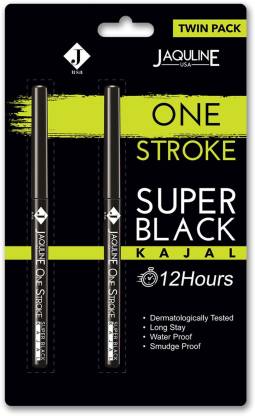 Jaquline USA One Stroke Twin Pack  (Super Black, 0.6 g)