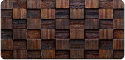 Ryca Mosaic Wood Tiles Dark Brown Wallpaper 3D Design High Resolution Desk Pad With Non-Slip Base For Gaming||PC||Laptop||Keyboard Mousepad - Ryca : Ryca Mosaic Wood Tiles Dark Brown Wallpaper 3D Design High Resolution Desk Pad With Non-Slip Base For Gaming||PC||Laptop||Keyboard Mousepad - Ryca :