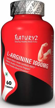 naturyz l arginine 1000mg pre workout tablets essential amino acid 60 tablets