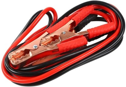 2 Piece Red & Black 500 Amp Booster Cable Clamp Set For Emergency Battery Jumper 