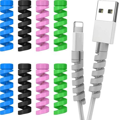 Flipkart SmartBuy Spiral Charger Cable Protector| Data Cable Saver| Charging  Cord Protective Cover (Set of 10) Cable Protector Price in India - Buy  Flipkart SmartBuy Spiral Charger Cable Protector| Data Cable Saver|
