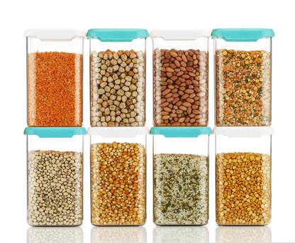 Conquer Airtight Food Storage Containers 08 Pieces 1100ml Plastic Bpa Free Kitchen Pantry For Kitchen Pantry Storage Containers, Flour And Sugar Storage Containers Canada