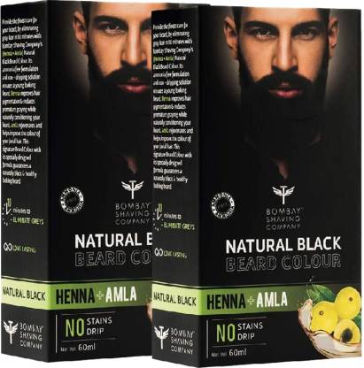 BOMBAY SHAVING COMPANY Beard Color For Men Black (Natural), Ammonia &  Sulphate Free, Black (120ml, Pack of 2) , Black - Price in India, Buy  BOMBAY SHAVING COMPANY Beard Color For Men