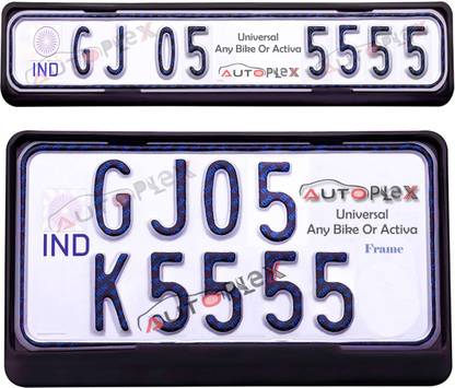 Autoplex Number Plate Frame Set High Quality Black Color Number Plate Protection Frame For All Universal Bike Front 29 5x6 Cm Back 21x11 Cm Bike Number Plate Price In India Buy Autoplex Number Plate Frame Set High Quality Black Color