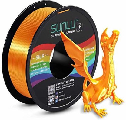 Black  Shiny Silk PLA Filament 1.75mm SUNLU 3D Filament 1.75 1KG PLA Filament 0.02mm for 3D Printer 3D Pens 