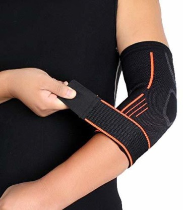 Elbow Guard Sleeve Compression Arm Sleeve Sport Elbow Support for Man and Women White L 