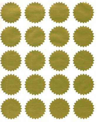 Elite 45mm Serrated Gold Foil Embossing label Self Adhesive ...