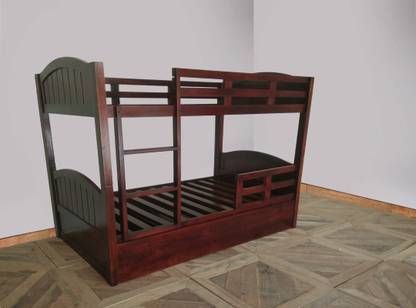 Aprodz Mango Wood Mingitc Kids Bunk Beds With Trundle For Bedroom Brown Finish Solid Wood Bunk Bed Price In India Buy Aprodz Mango Wood Mingitc Kids Bunk Beds With Trundle