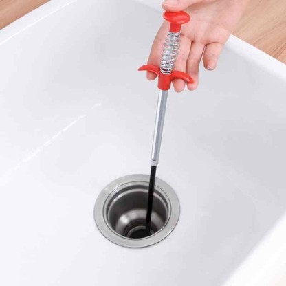 Trintion Drain Cleaning Tool Toilet Plunger 28.6 9cm Sink Plunger Toilet Plunger Kitchen Sink Sewer Dredge Tool Wiht 4 Suction Cups 28.6 