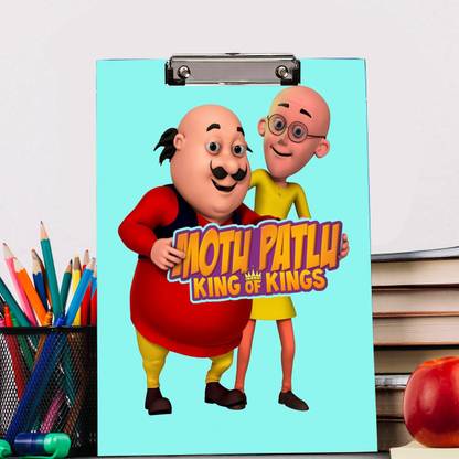 | BPDESIGNSOLUTION Motu Patlu Cartoon Design Digital Reprint Clip Board Exam Pad ( Inches) Premium Quality - Examination Pad | BPDESIGNSOLUTION Motu Patlu Cartoon Design Digital Reprint Clip Board Exam Pad ( Inches) Premium Quality - Examination Pad