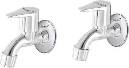 Prestige SS Jazz Bib Cock With Wall Flange-Pack Of 2 Faucets Bib Tap Faucet