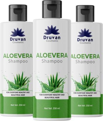 Druvan Cosmetic AloeVera Shampoo Best For Stronger, Thicker & Glossier Hair,  Moisturizer & Softener for Hair For Men and Women (Pack of 3) - Price in  India, Buy Druvan Cosmetic AloeVera Shampoo