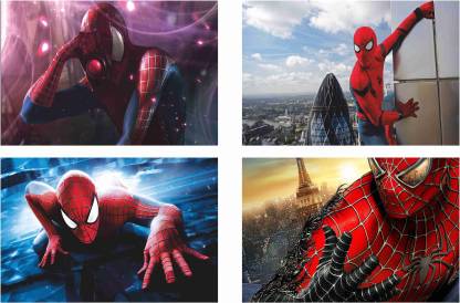 Spiderman Combo Poster Set of 4 Posters With Gloss Lamination M10 Paper  Print - Movies, Gaming posters in India - Buy art, film, design, movie,  music, nature and educational paintings/wallpapers at 