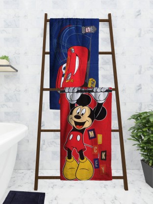 -2YE 2 pieces , Multi Details about   Disney 350 GSM Cotton Bath towel 