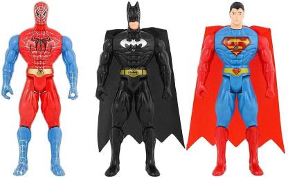 Fullkart Spider-Man, Superman, Batman Super-Hero Figurine Adjustable Body  Toy Set of 3 (Small) - Spider-Man, Superman, Batman Super-Hero Figurine  Adjustable Body Toy Set of 3 (Small) . Buy Spiderman, Superman, Batman toys