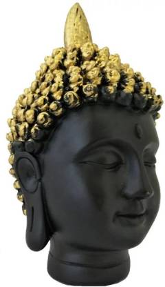 RGMS Vastu Fangshui Religious Idol of Lord Gautam Buddha Face Head Bust Statue Blk Decorative Showpiece Decorative Showpiece  -  7.5 cm