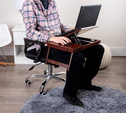 Drawer Wood Portable Laptop Table, Chair With Laptop Table India